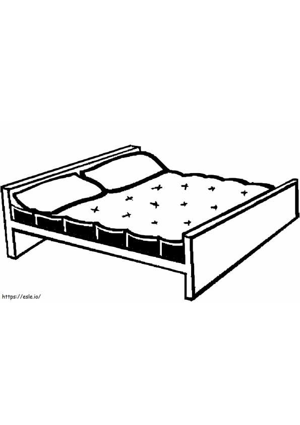 A Bed coloring page