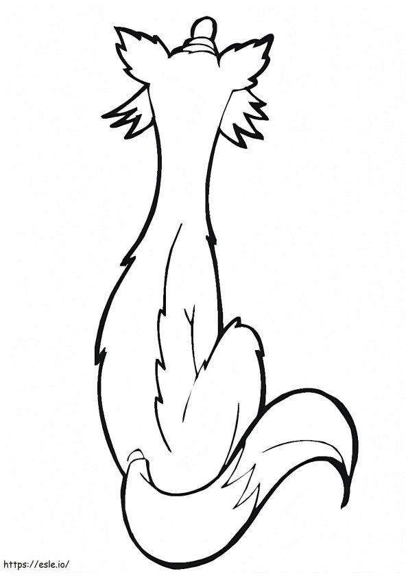 Wolf From The Back coloring page