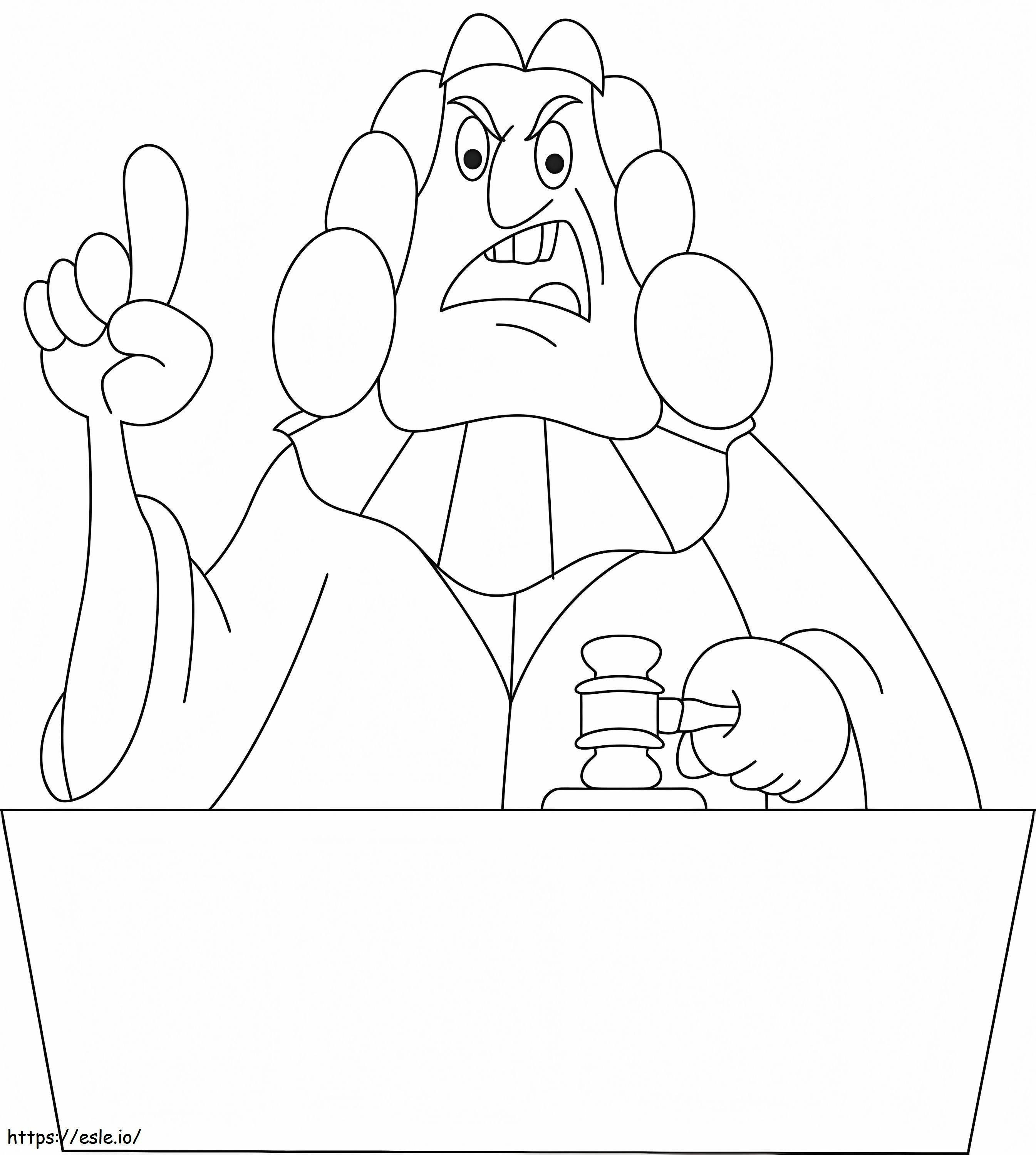 Angry Judge coloring page