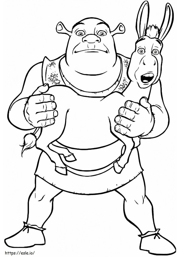 1532678174_Shrek And Donkey A4 coloring page