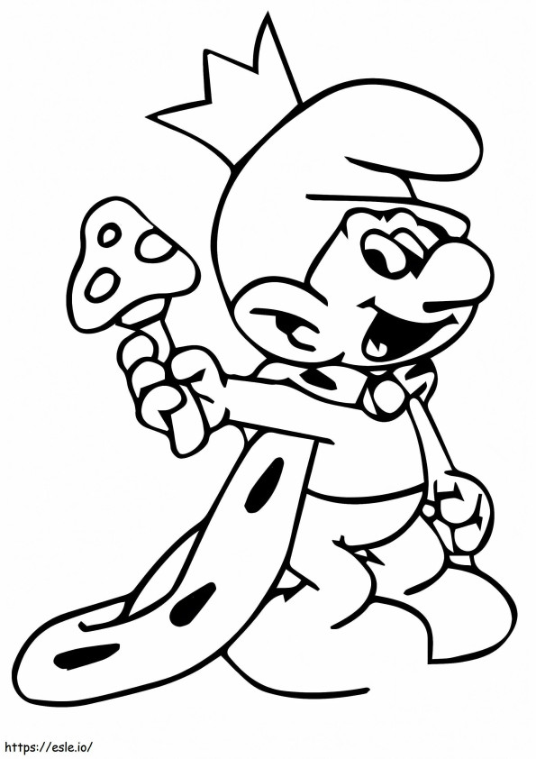 1528170444 The Smurf King1 A4 coloring page