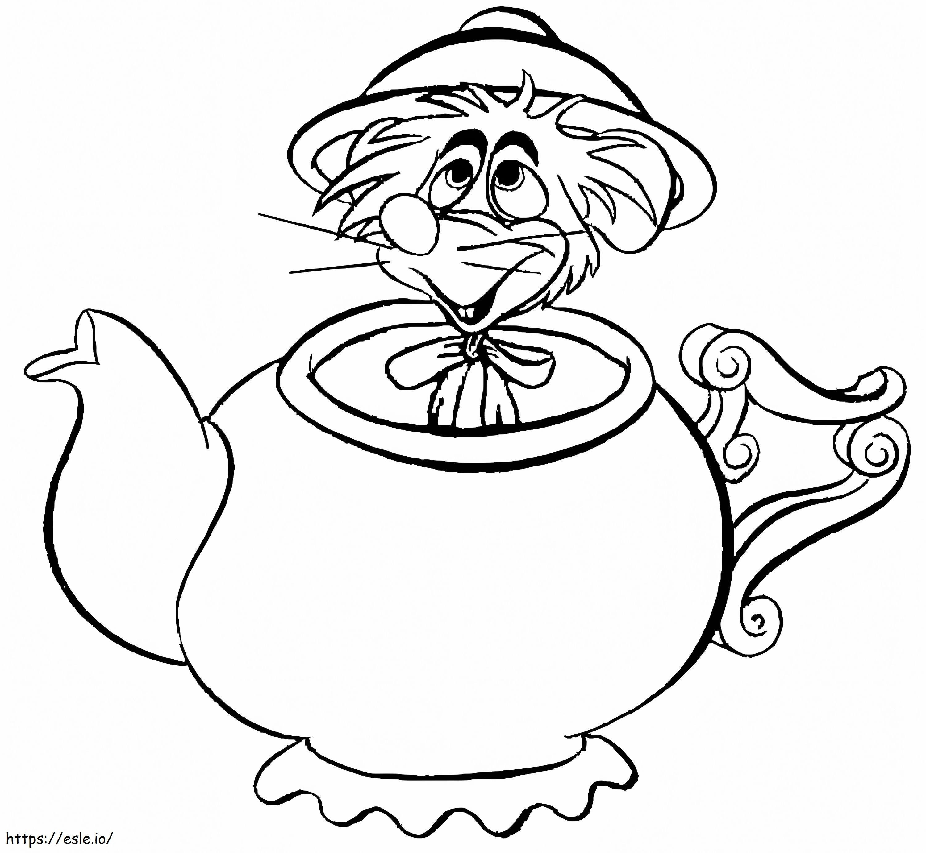 The Dormouse From Alice In Wonderland coloring page