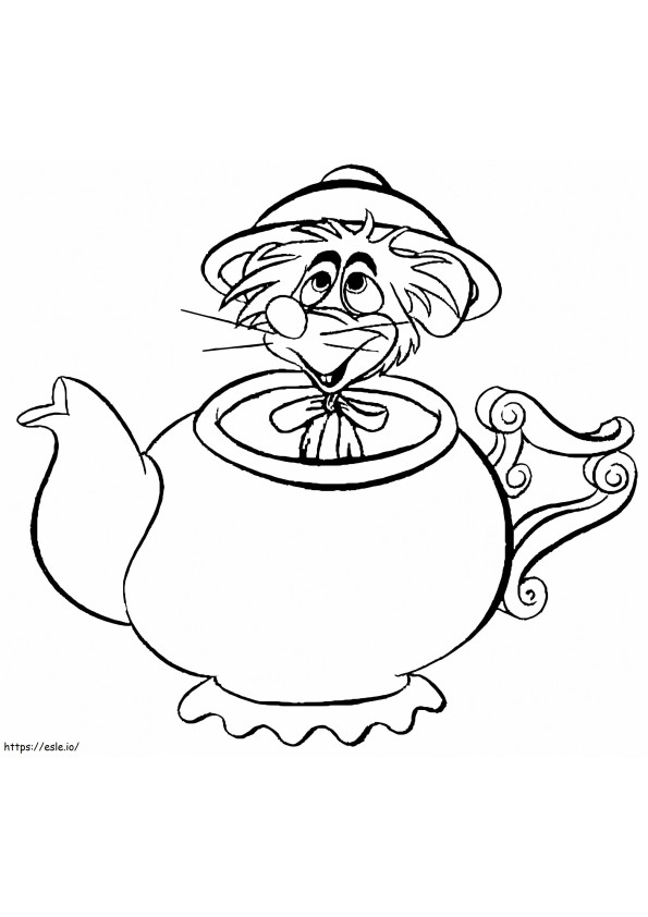 The Dormouse From Alice In Wonderland coloring page