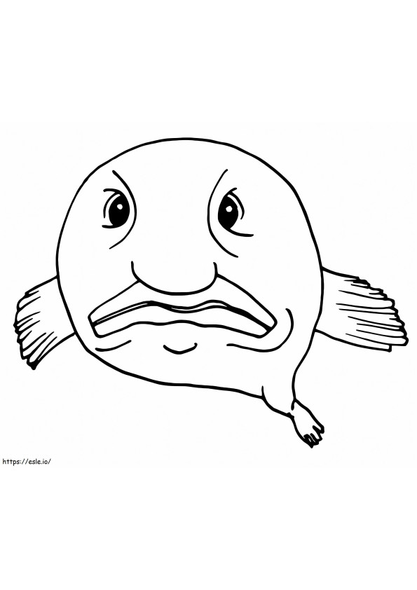 Coloriage Blobfish en colère à imprimer dessin