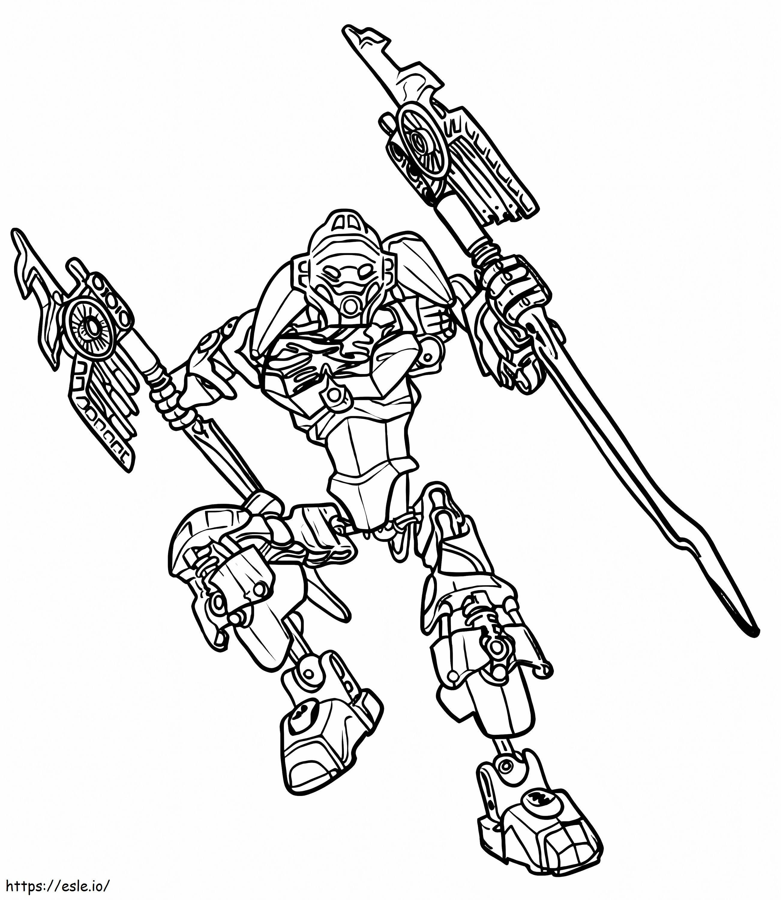 Left Bionicle coloring page