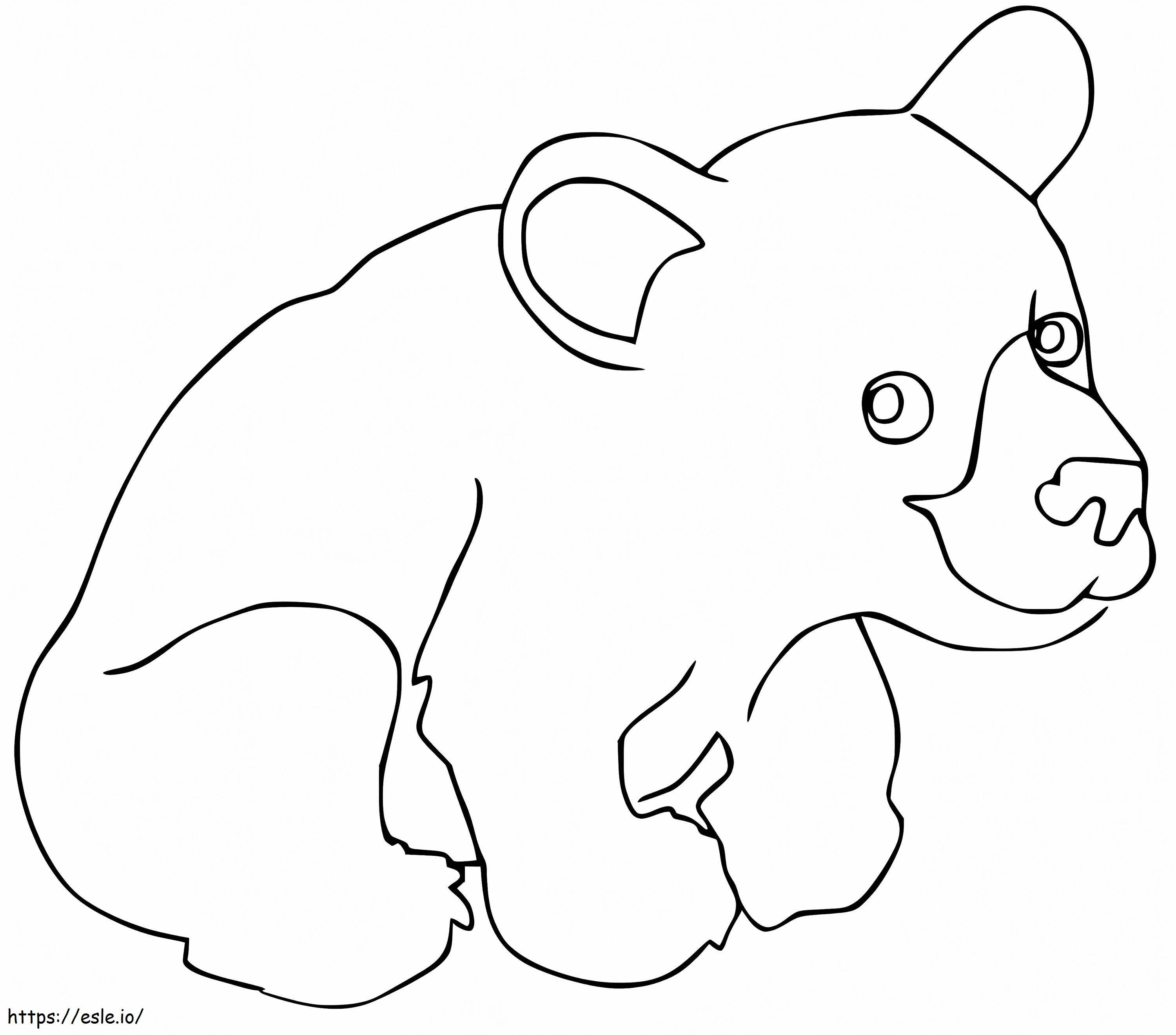 Ursul brun 11 de colorat