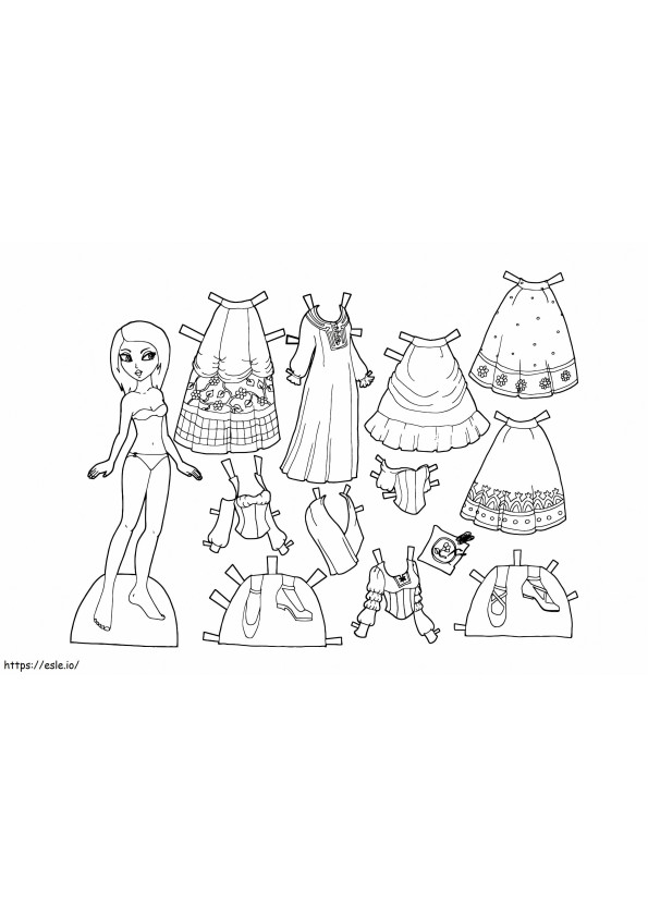 Paper Dolls 10 coloring page