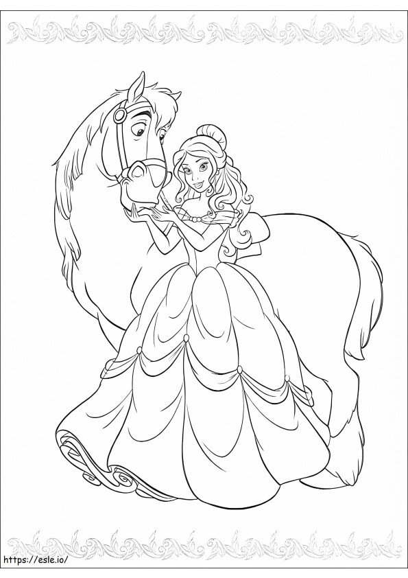 Princess Elena And The House coloring page