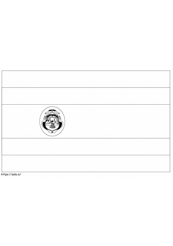 Flag Of Costa Rica 3 coloring page