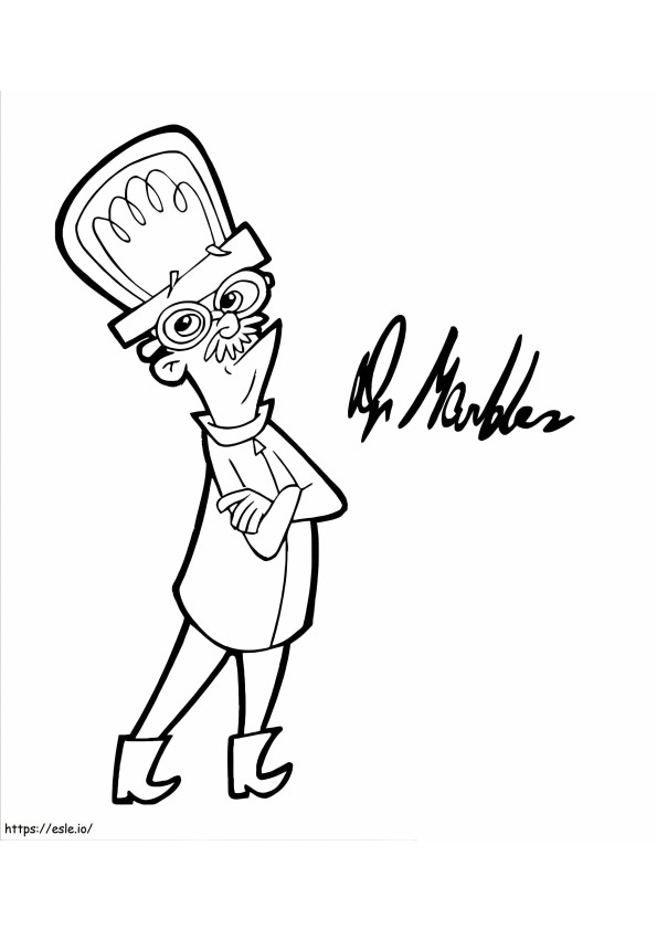 Dr. Marbles De Cyberchase coloring page