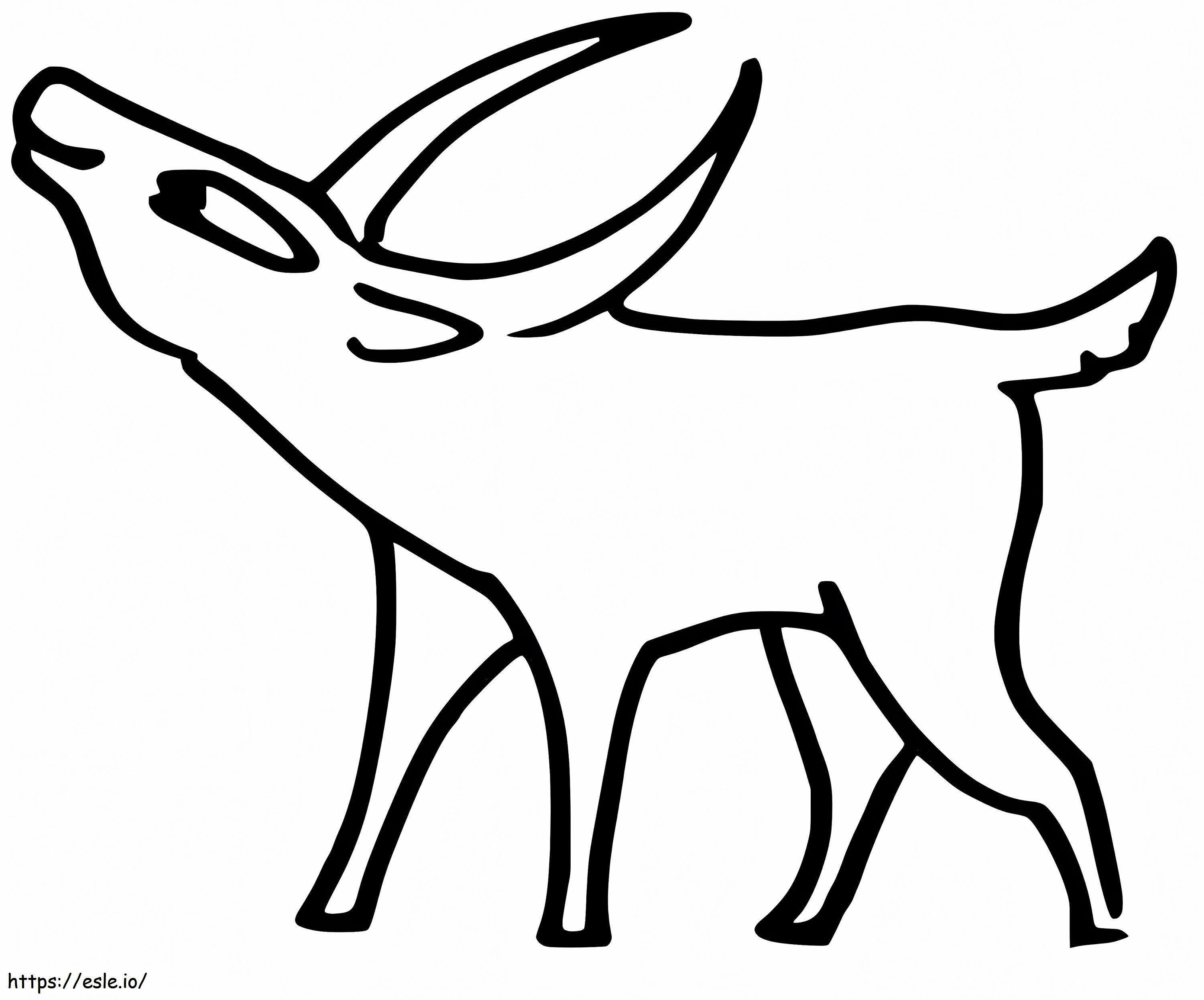Antilope divertente da colorare