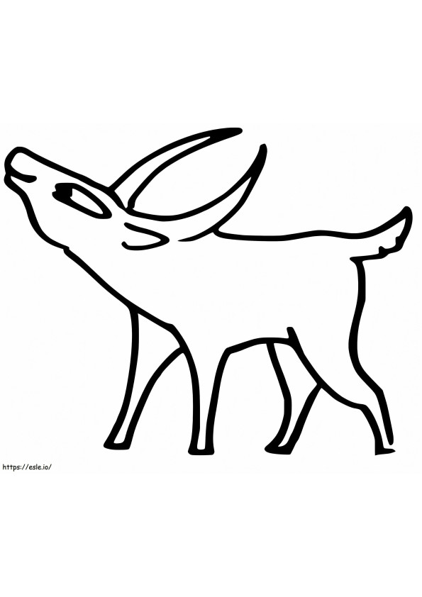Funny Antelope coloring page
