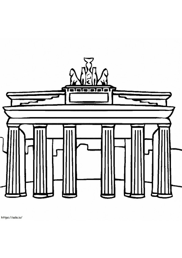 Berlin Brandenburg Gate coloring page