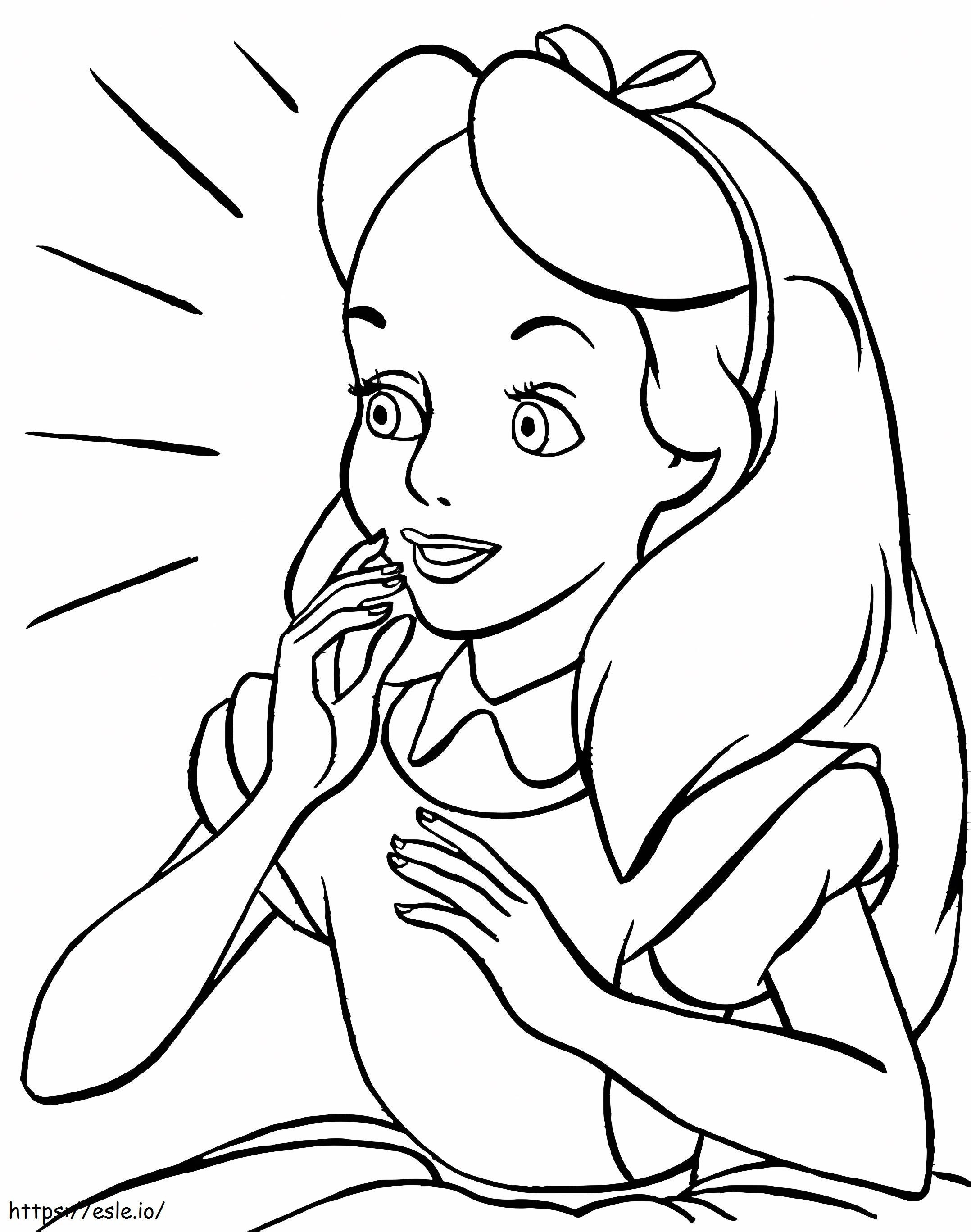 Lovely Alice From Alice In Wonderland coloring page
