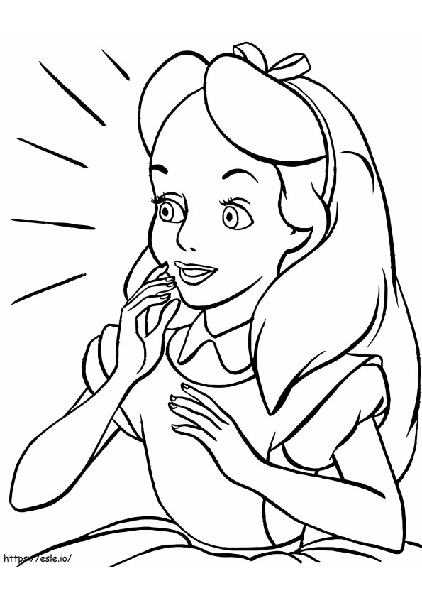 Lovely Alice From Alice In Wonderland coloring page