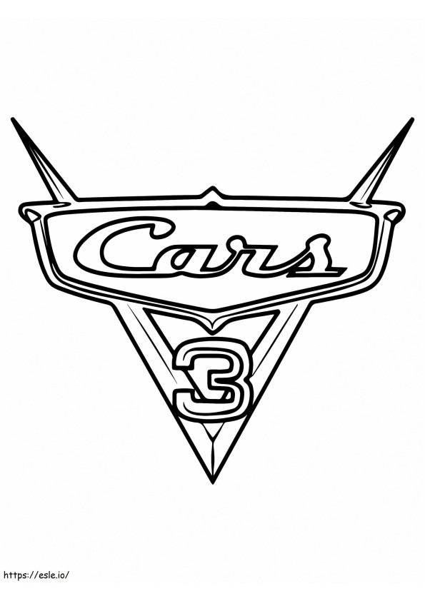 Autot 3 auton logo värityskuva