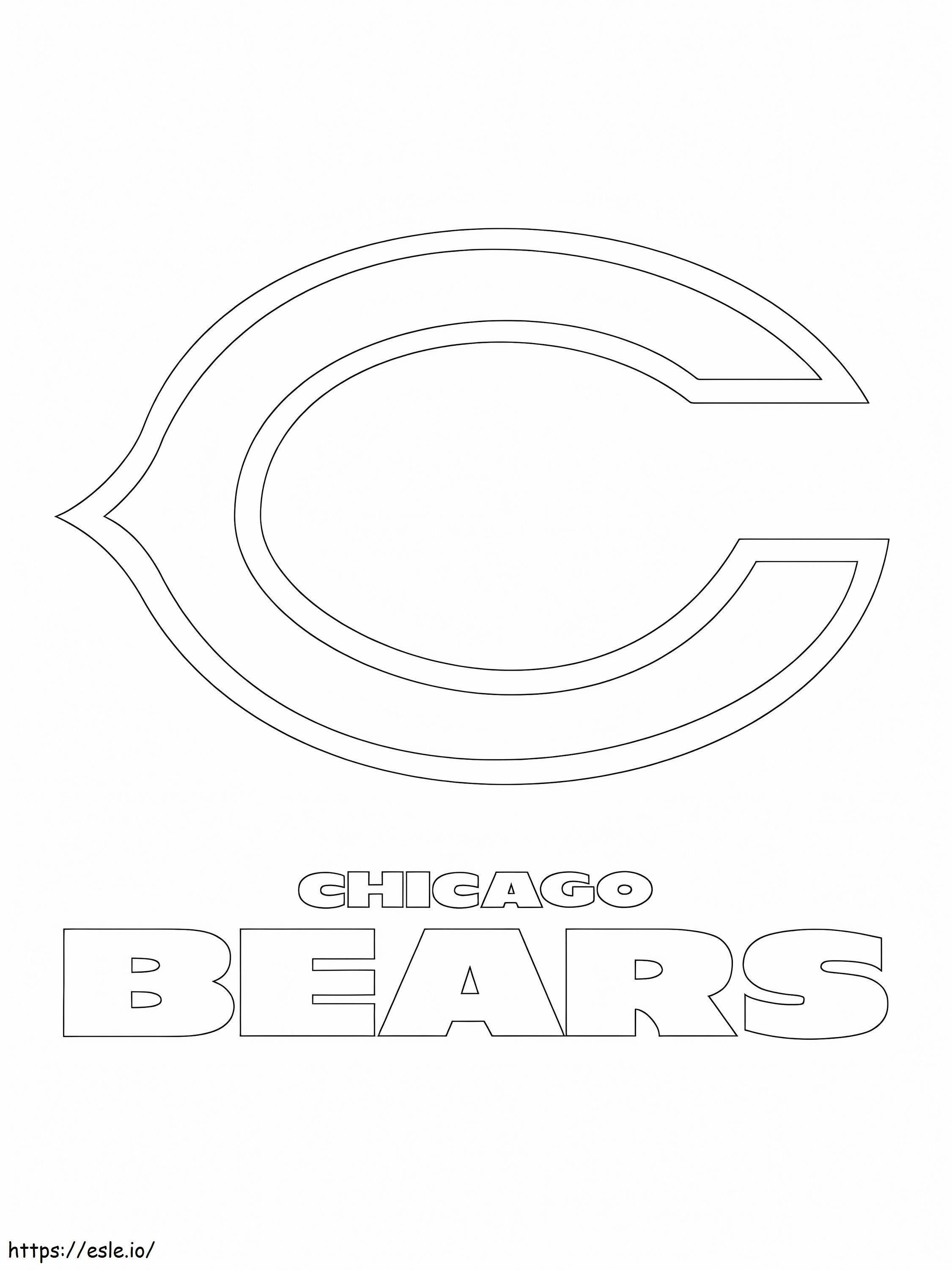 Coloriage Logo des ours de Chicago à imprimer dessin