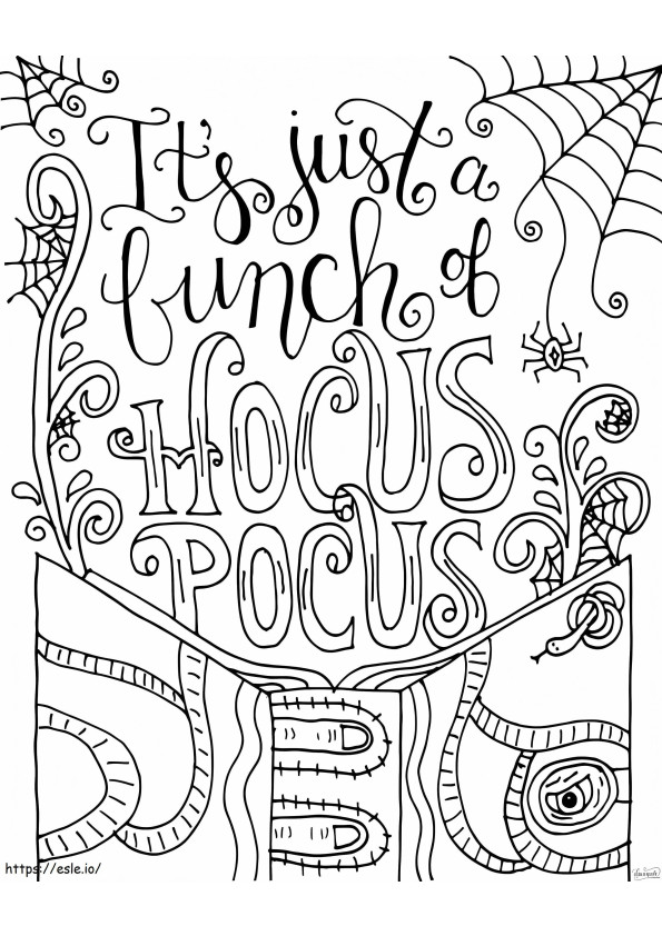 Hocus Pocus Free Printable coloring page