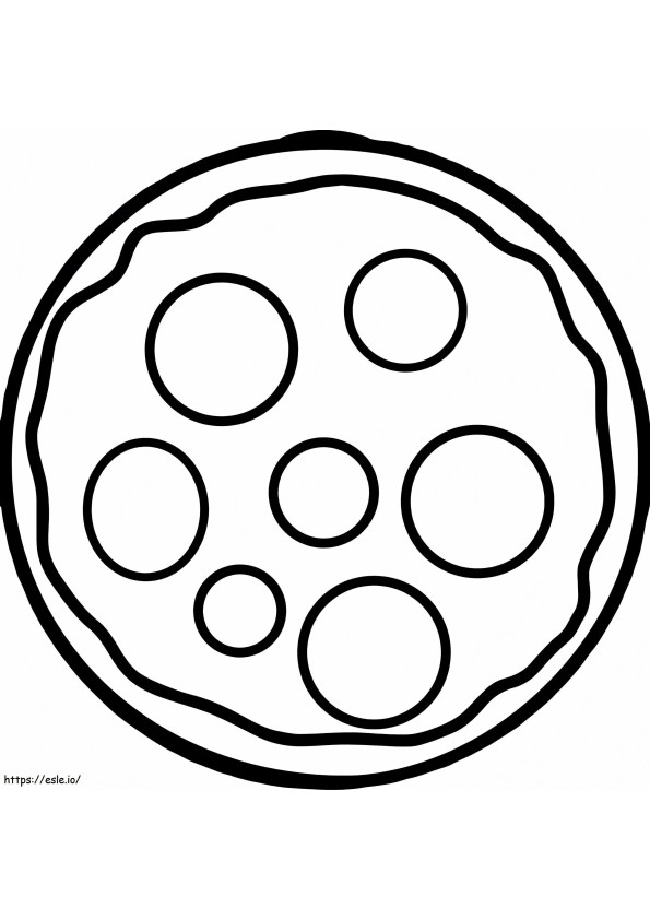 Easy Pizza coloring page