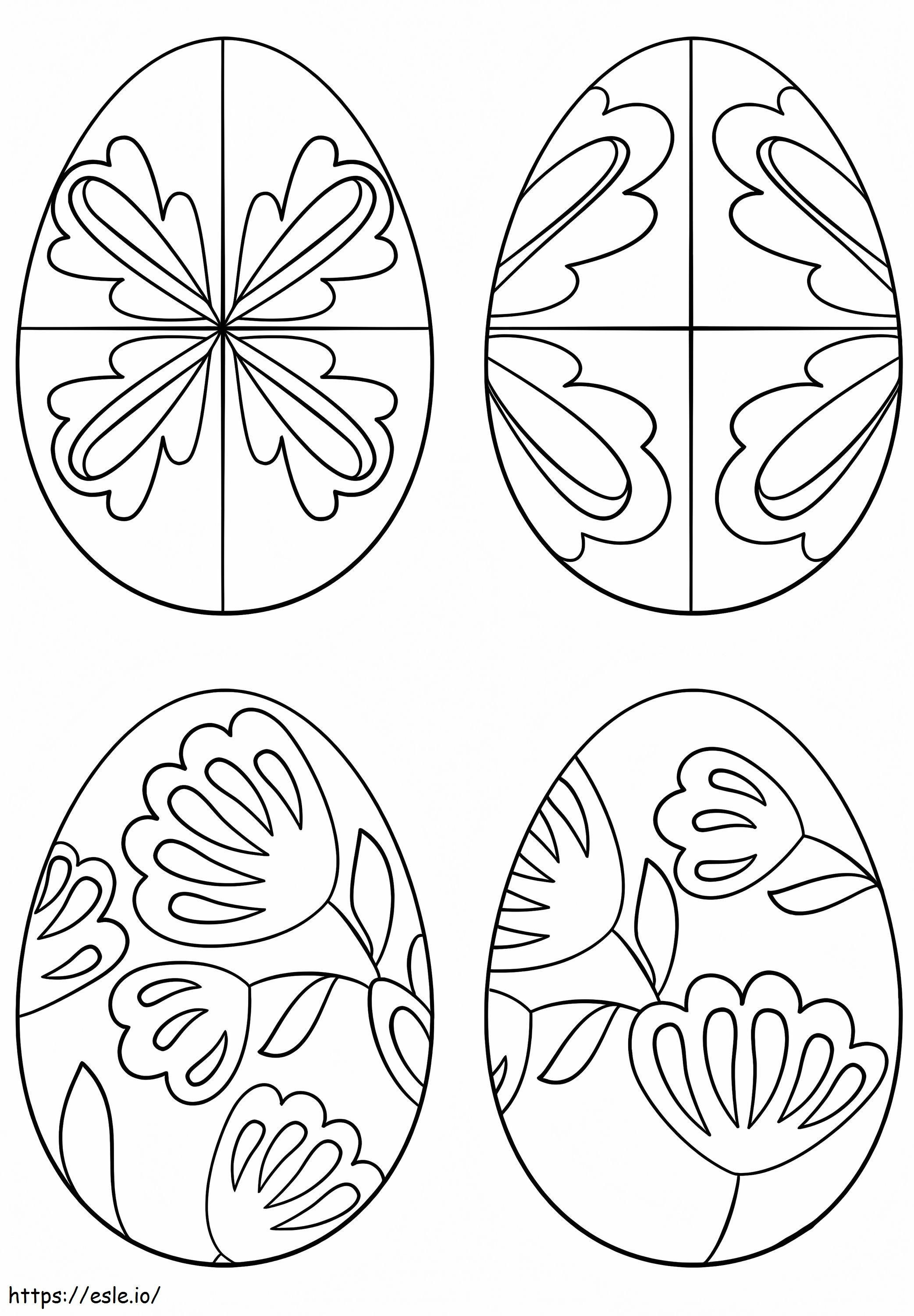 Coloriage Oeufs de Pâques 7 à imprimer dessin