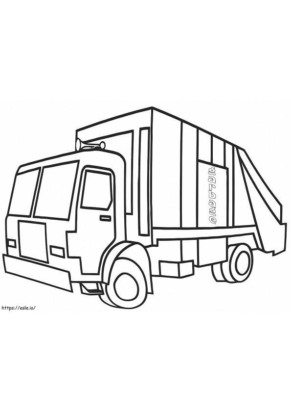 Coloriage Bon camion poubelle à imprimer dessin