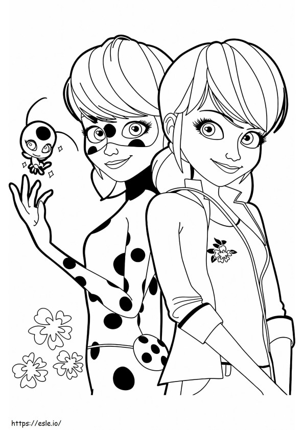 Ladybug And Cat Noir 1 coloring page