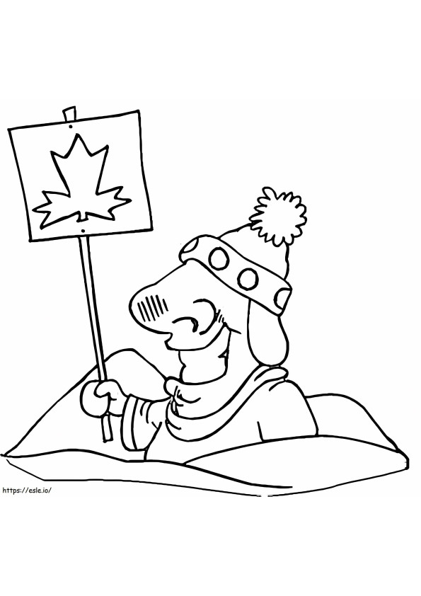 Cold Canada coloring page
