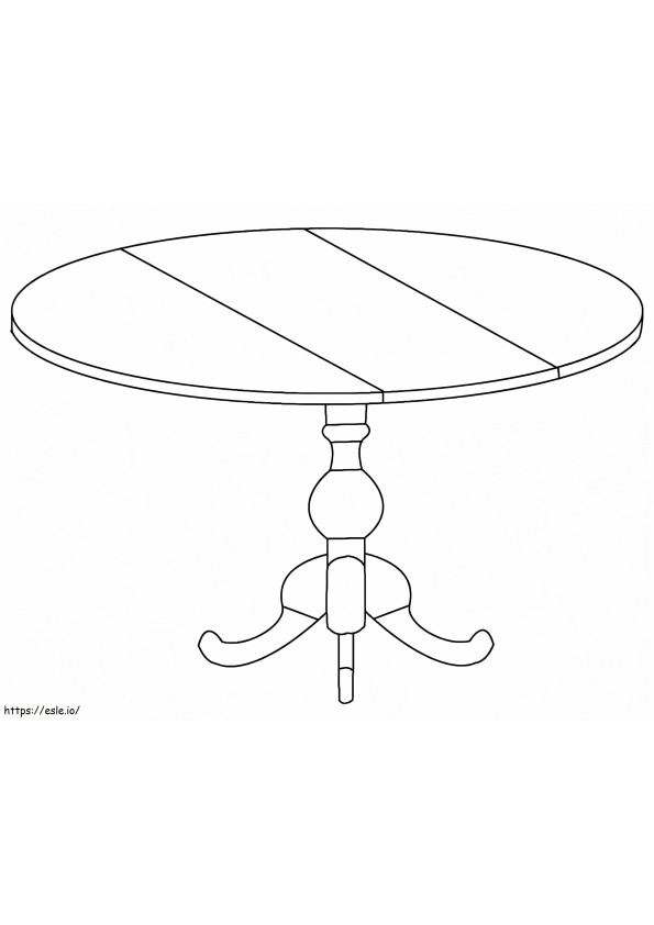 Ein runder Tisch ausmalbilder