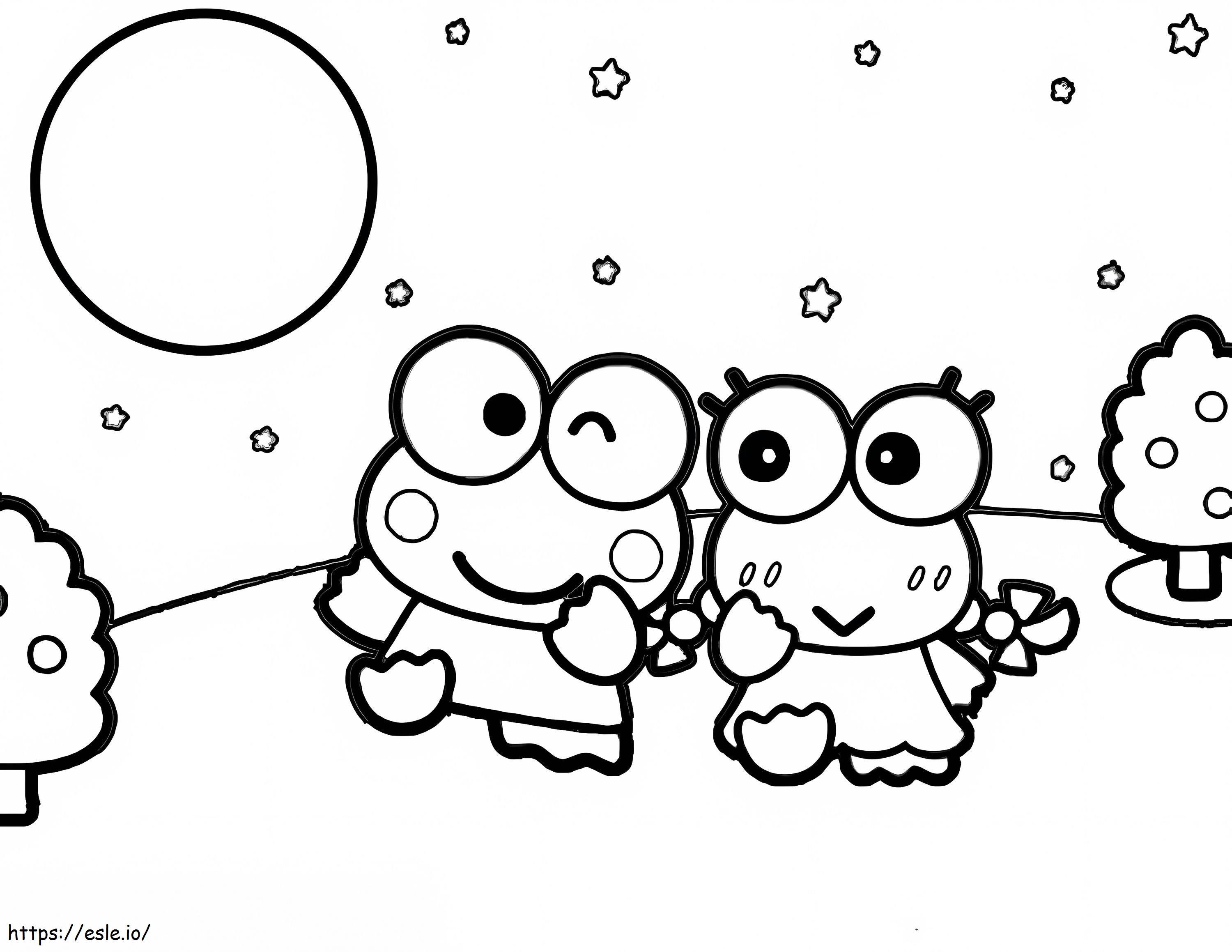 Keroppi From Sanrio coloring page