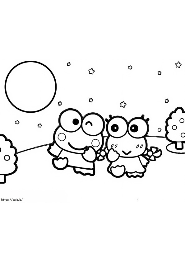 Keroppi From Sanrio coloring page