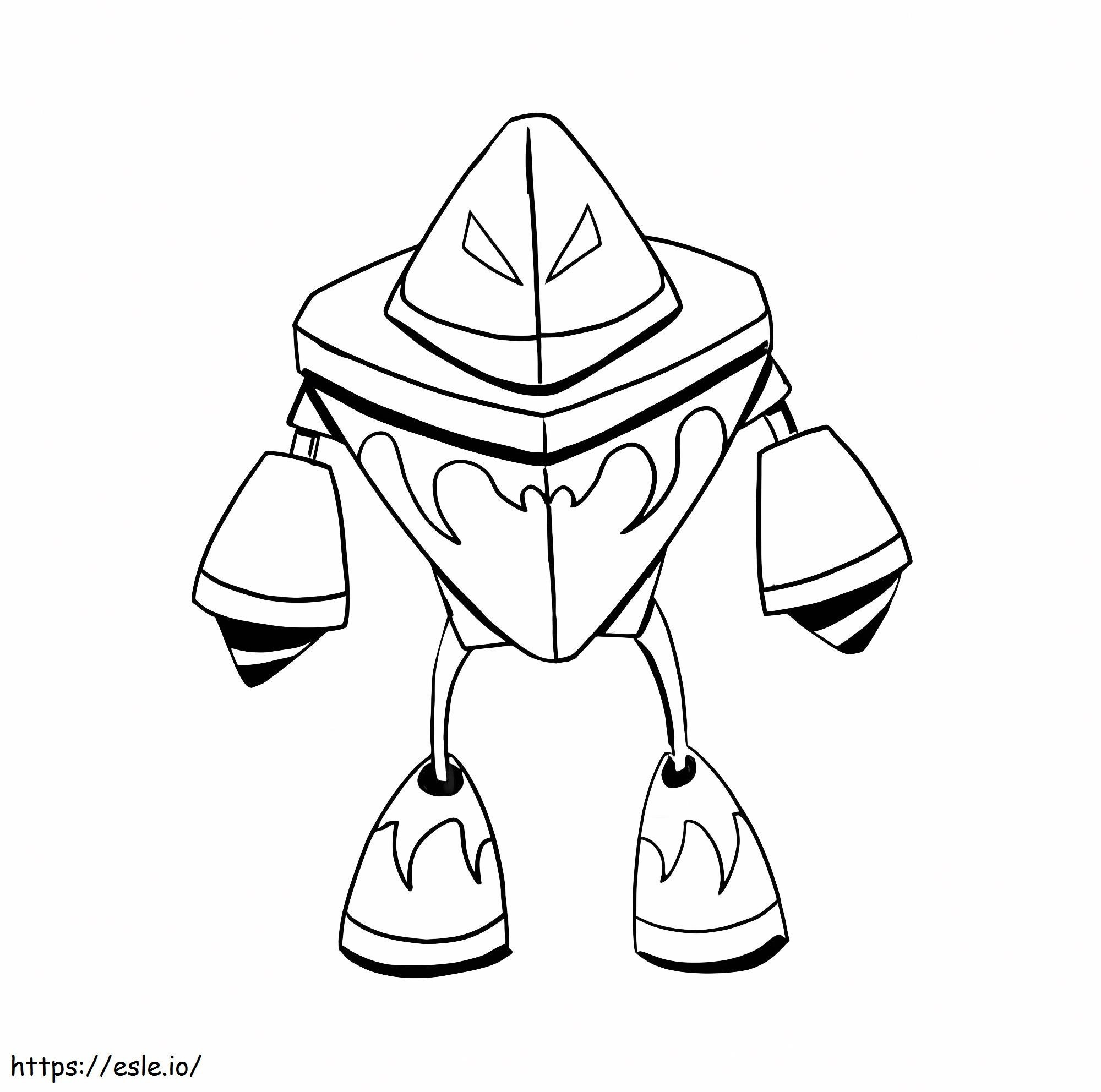 Monstro Robô Menino para colorir