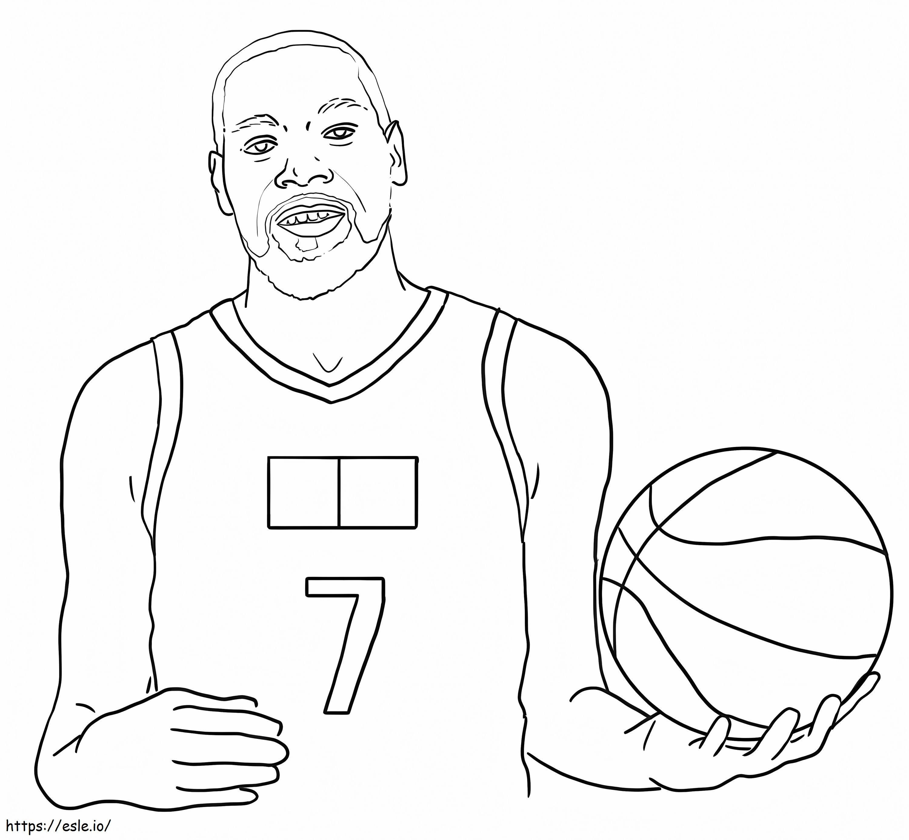 Print Kevin Durant coloring page