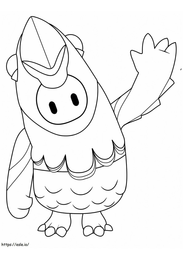 Parrot Skin Fall Guys coloring page
