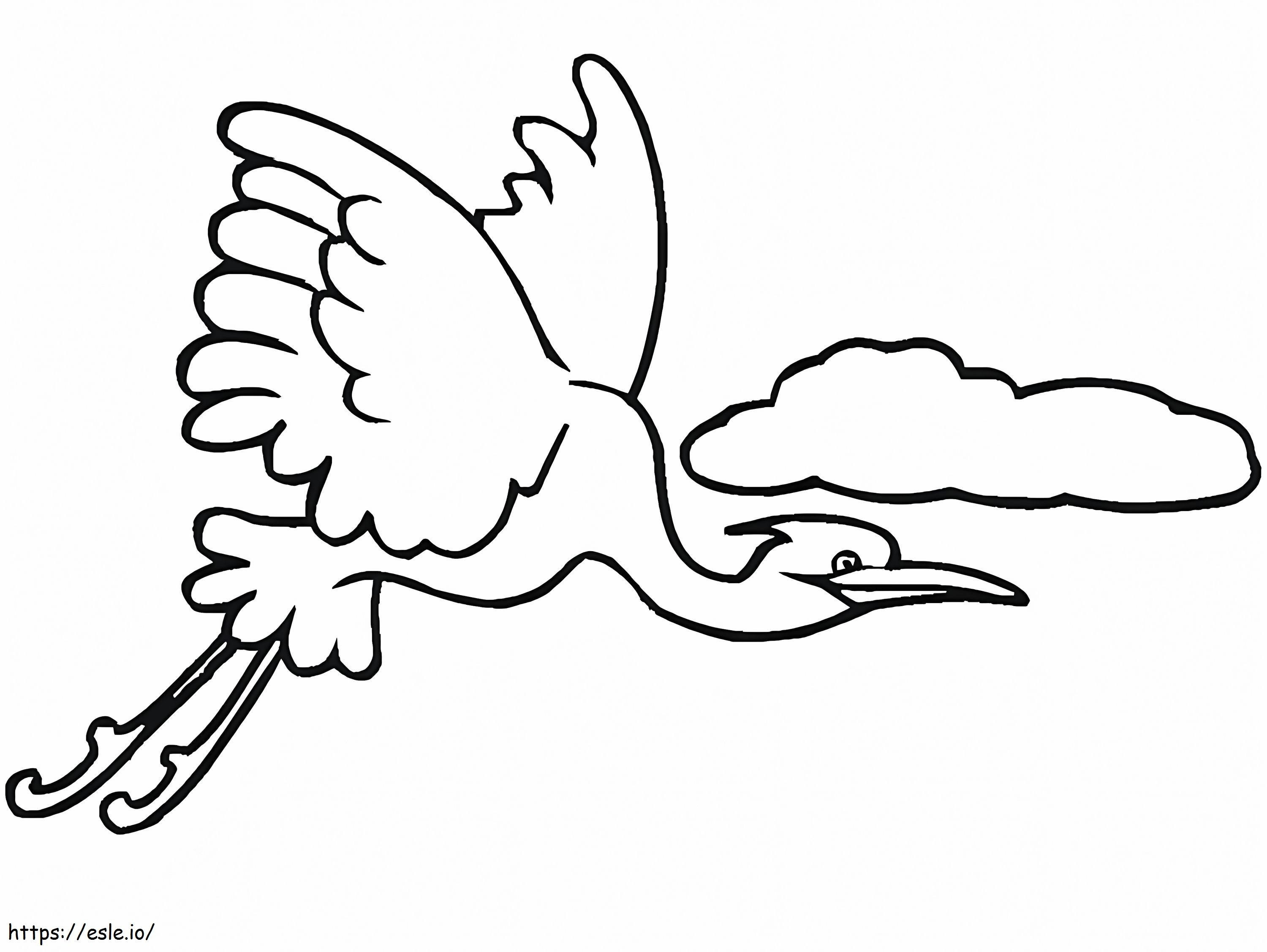 Coloriage Aigrette volante à imprimer dessin