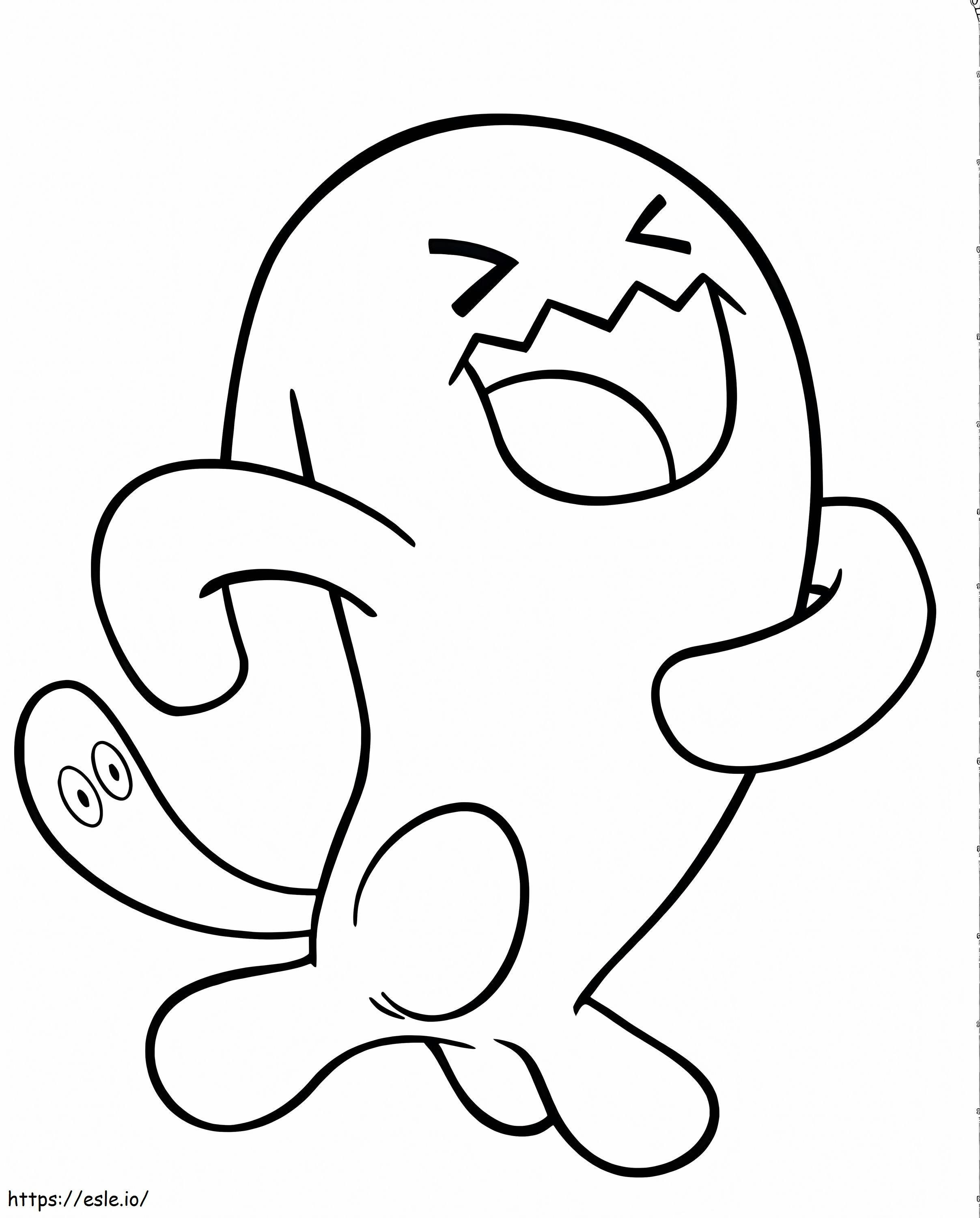 Coloriage Wobbuffet pas Pokémon à imprimer dessin