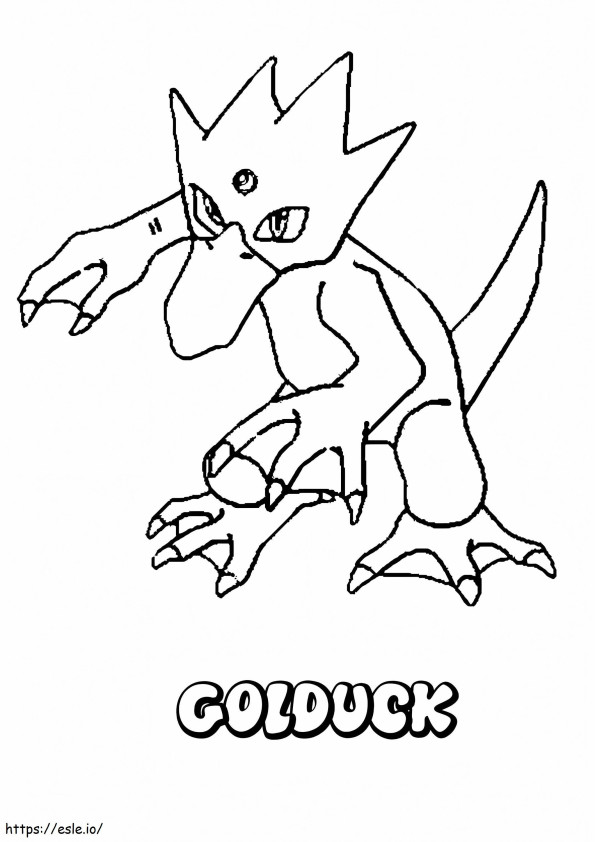 Free Golduck coloring page