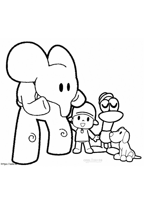 Pocoyo And Friends 3 coloring page