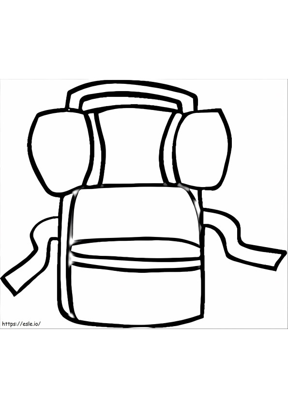 Camping Backpack coloring page