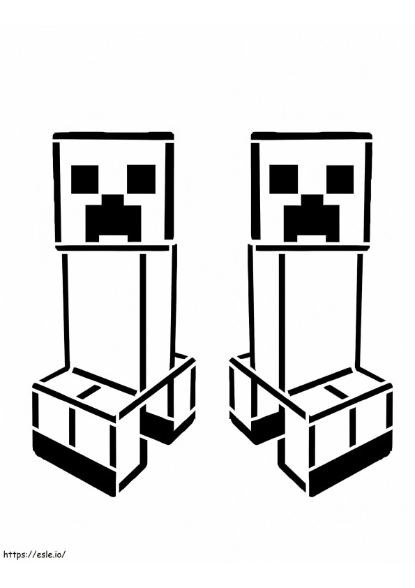 Minecraft Creepers värityskuva