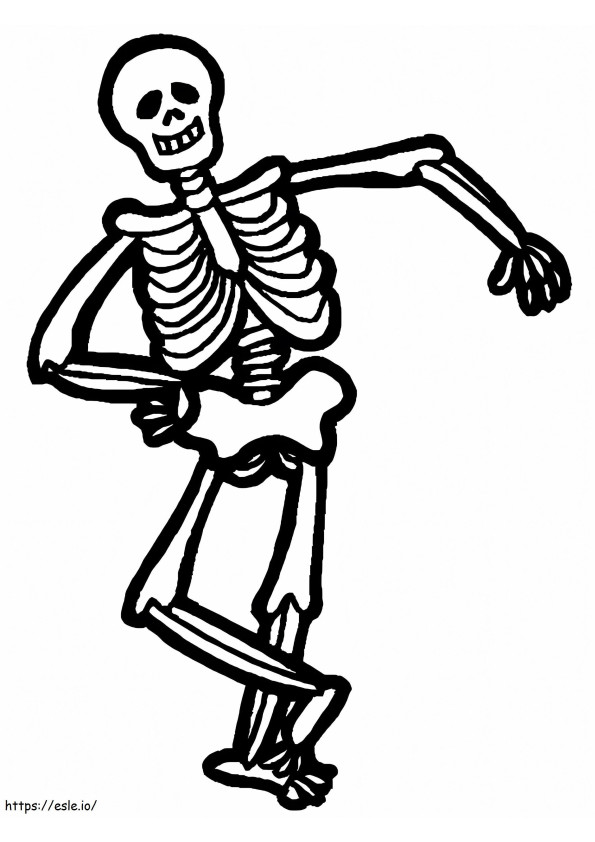 Coloriage Dessiner un squelette à imprimer dessin