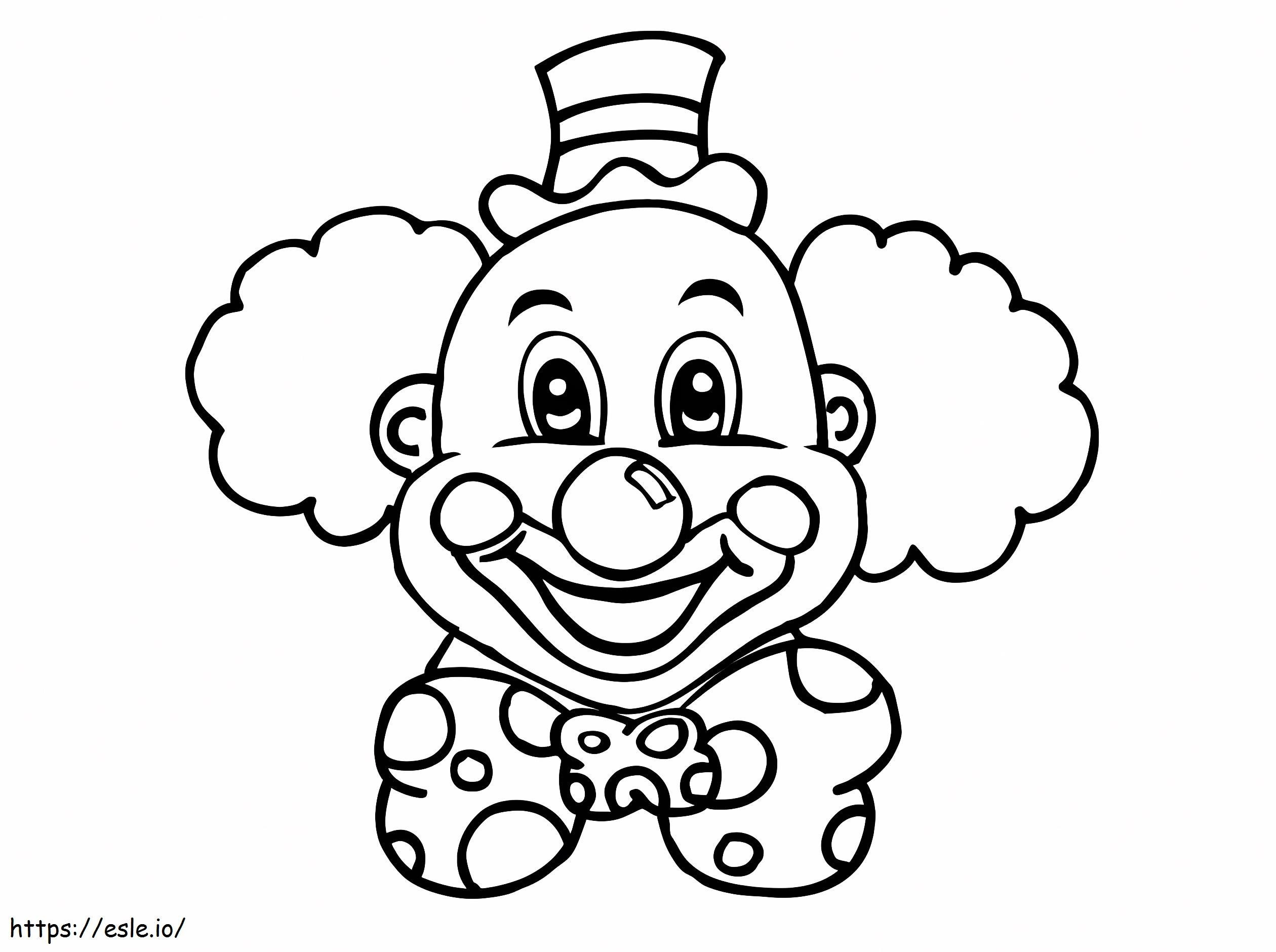 Baby-Clown ausmalbilder
