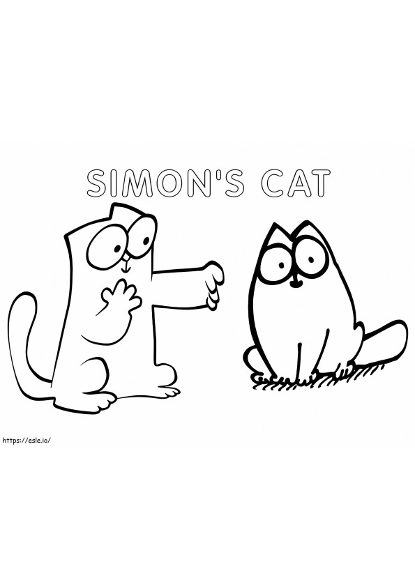Gato Simons para impressão grátis para colorir