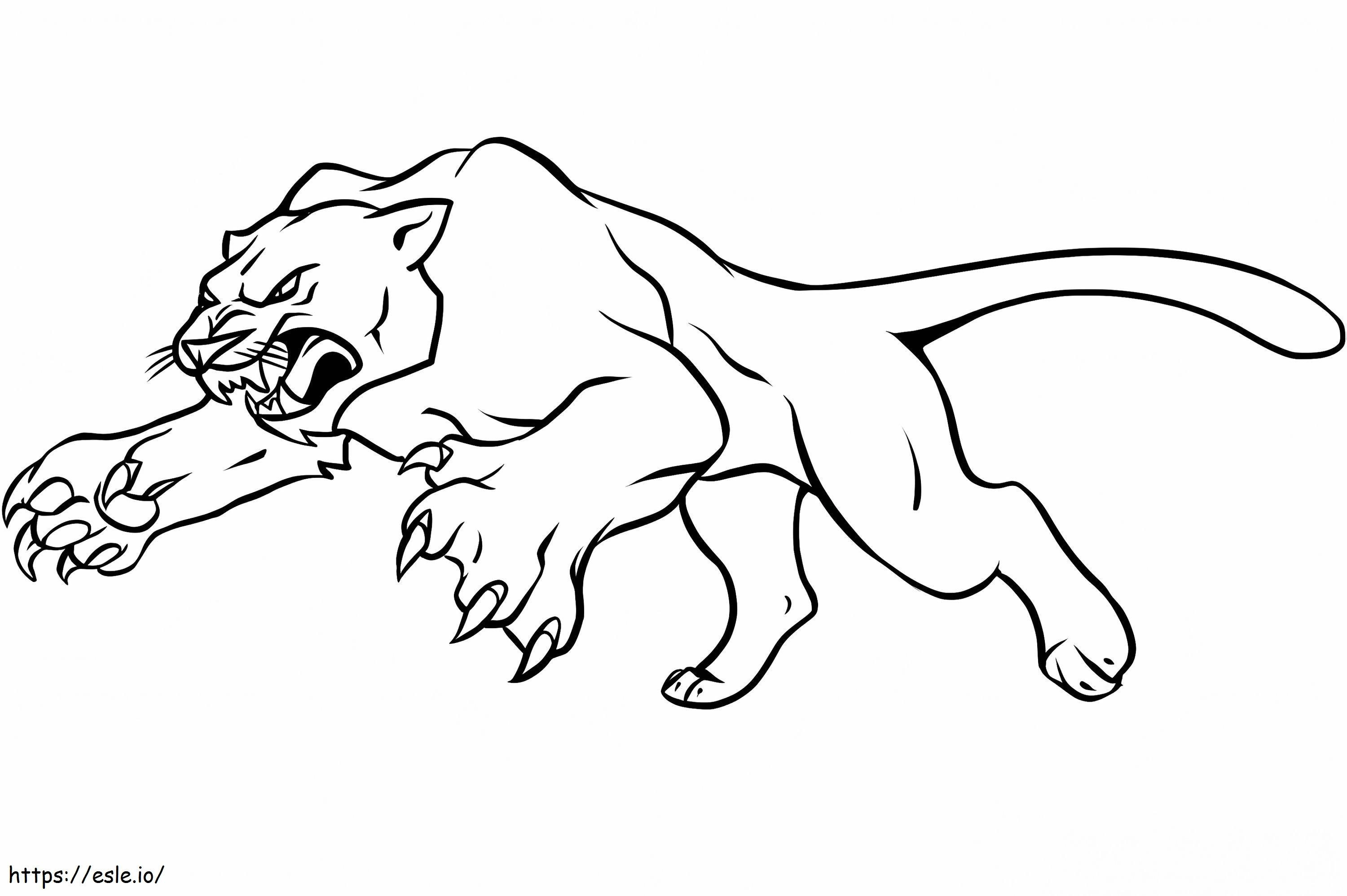 Panther Attack coloring page