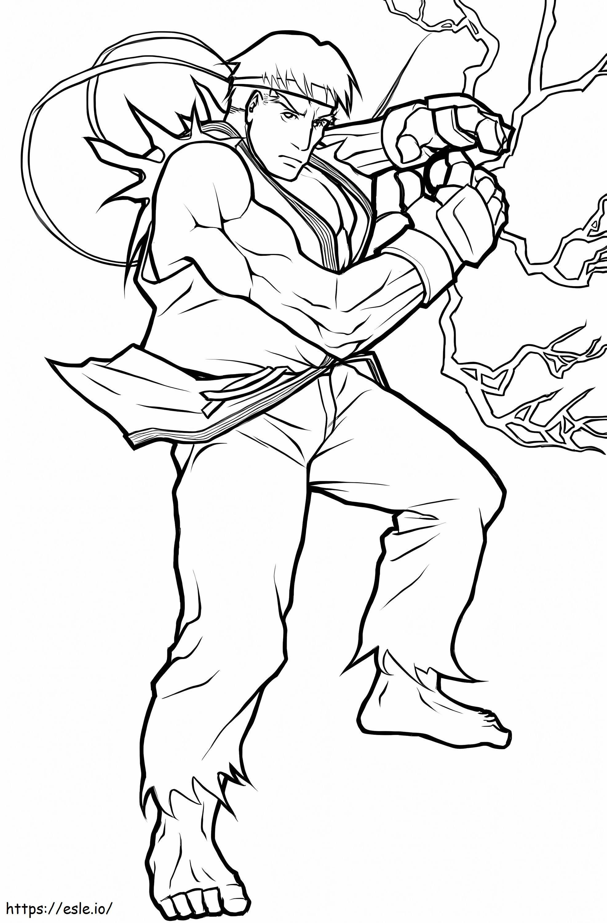 Ryu Poder coloring page