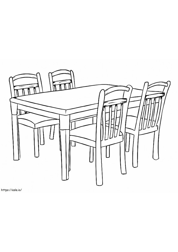 Printable Kitchen Table coloring page