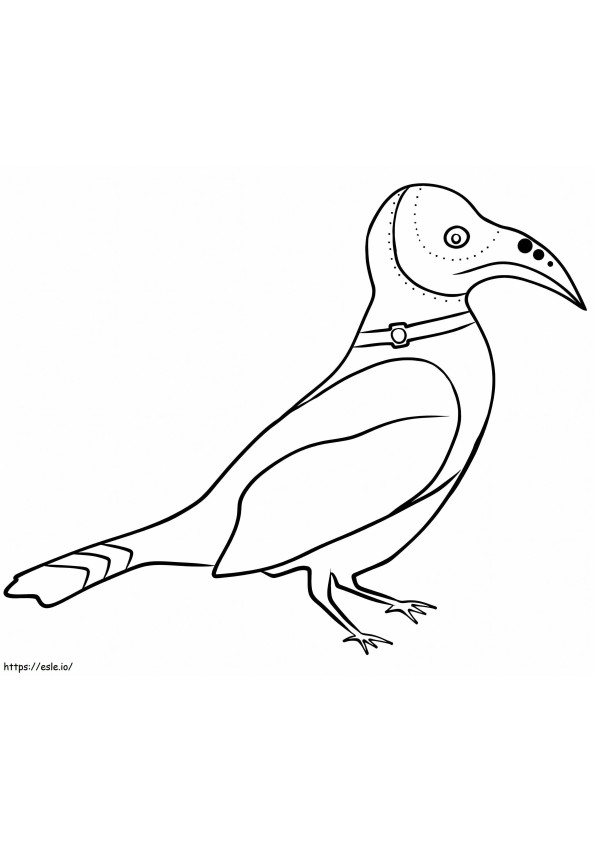 Steampunk Raven de colorat