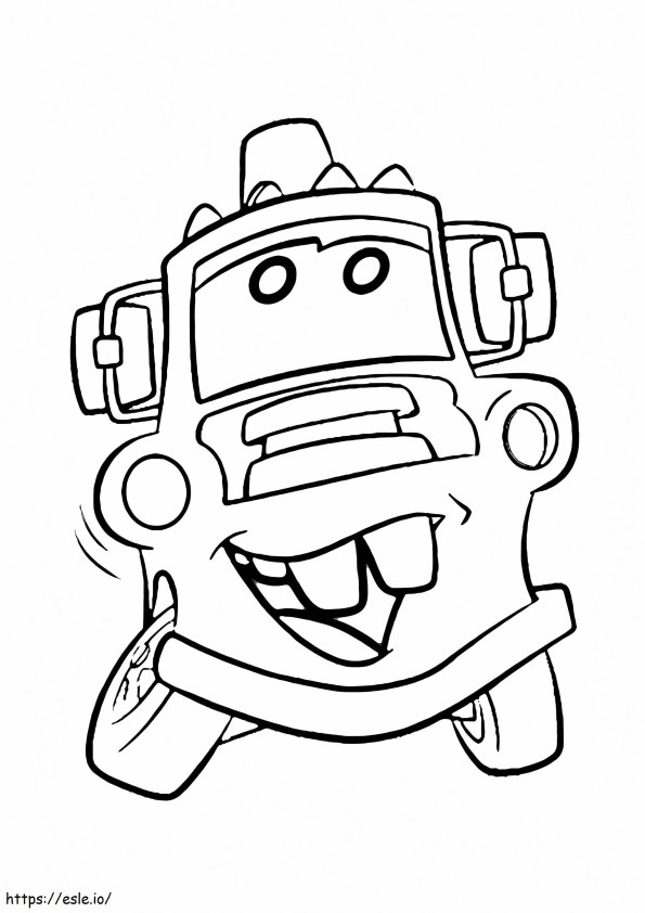 Funny Mater coloring page