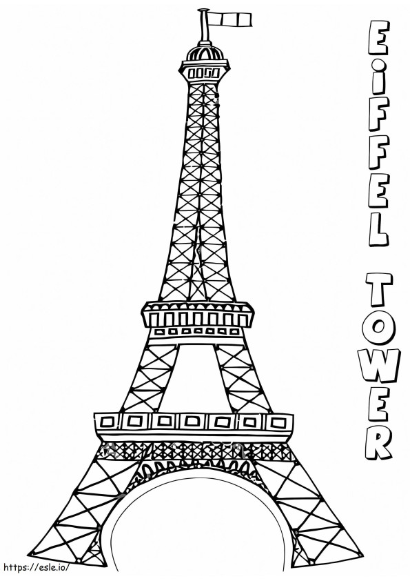 Eiffeltoren 10 kleurplaat