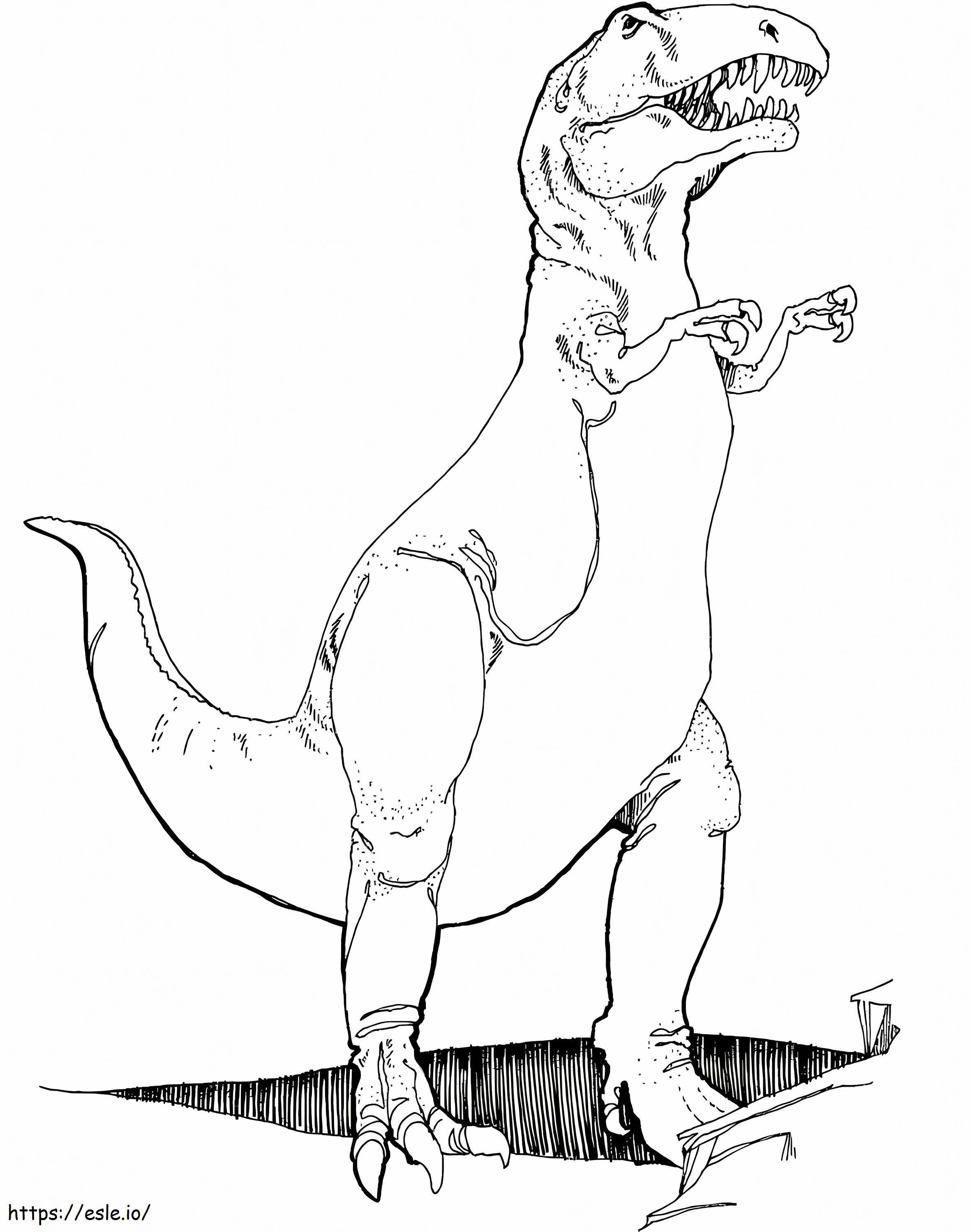 Dinozaurul tiranozaur de colorat