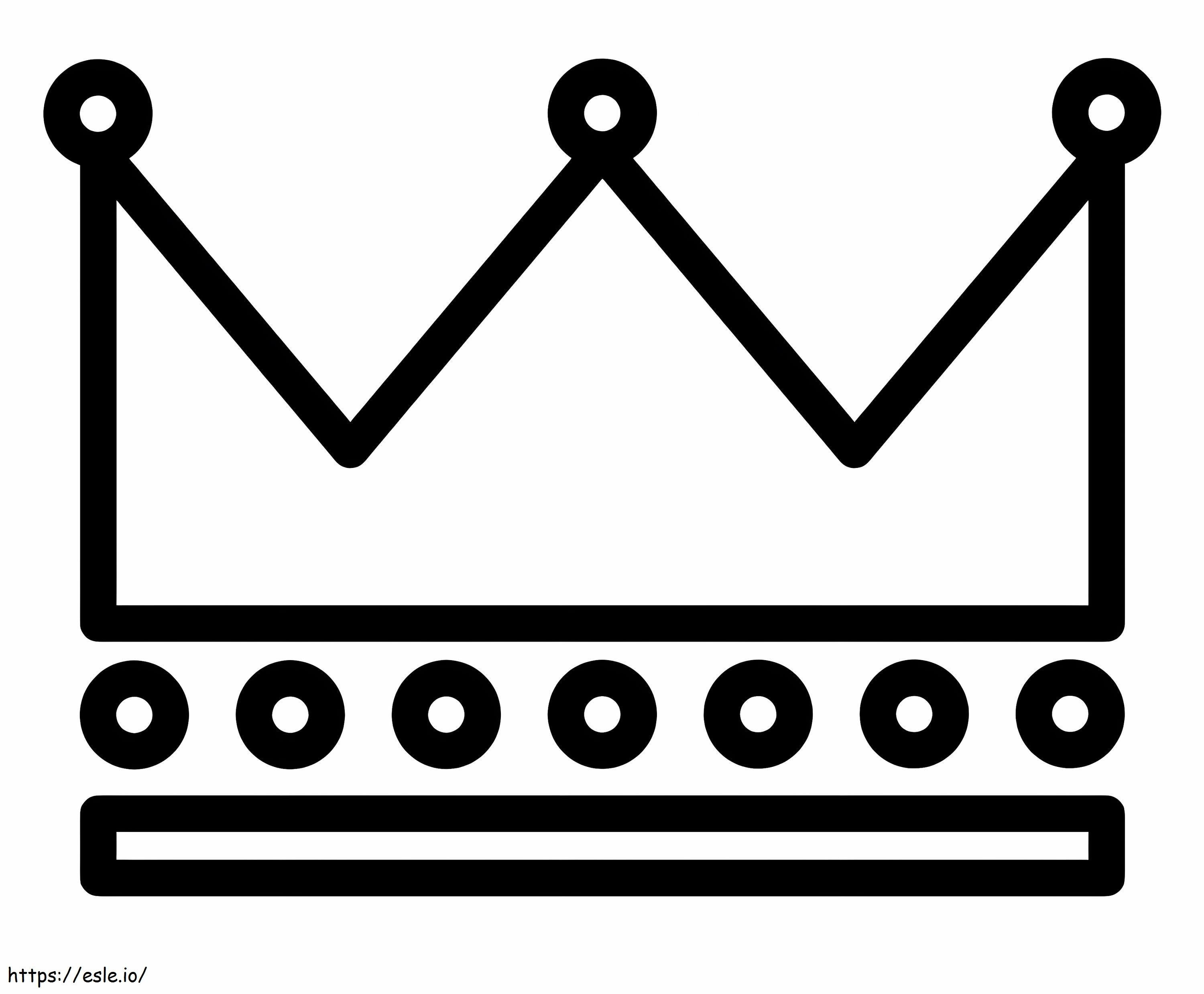 Corona de rey sencilla para colorear